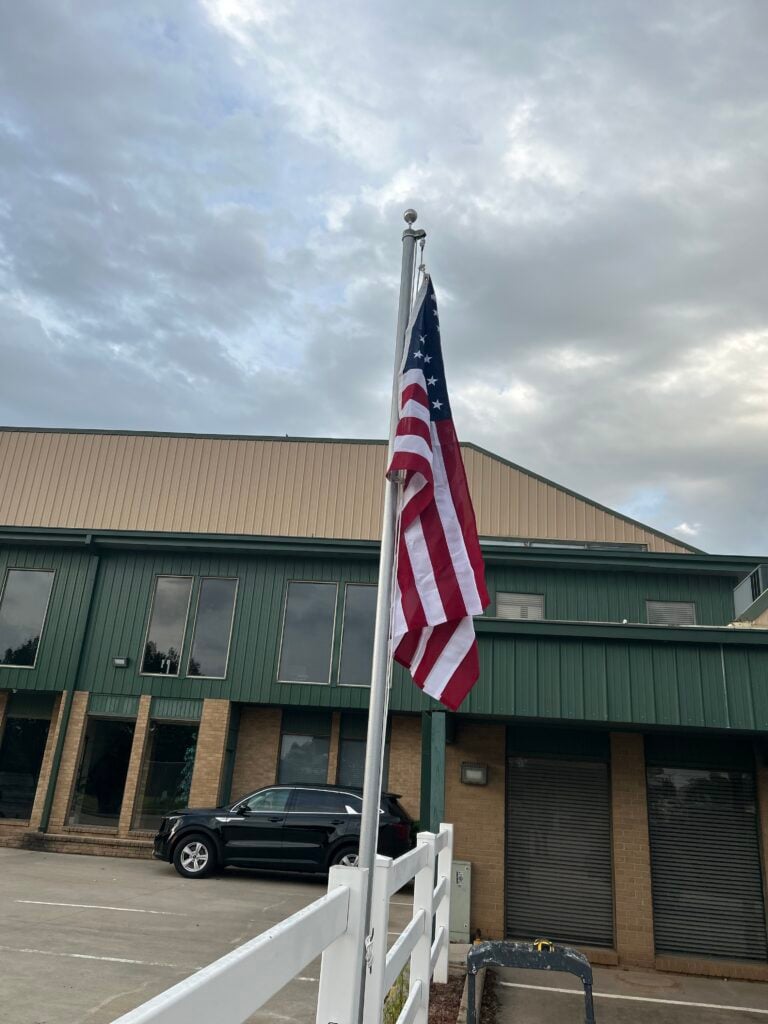 Flagpole Repair and Installation in Edmond — aluminum paint